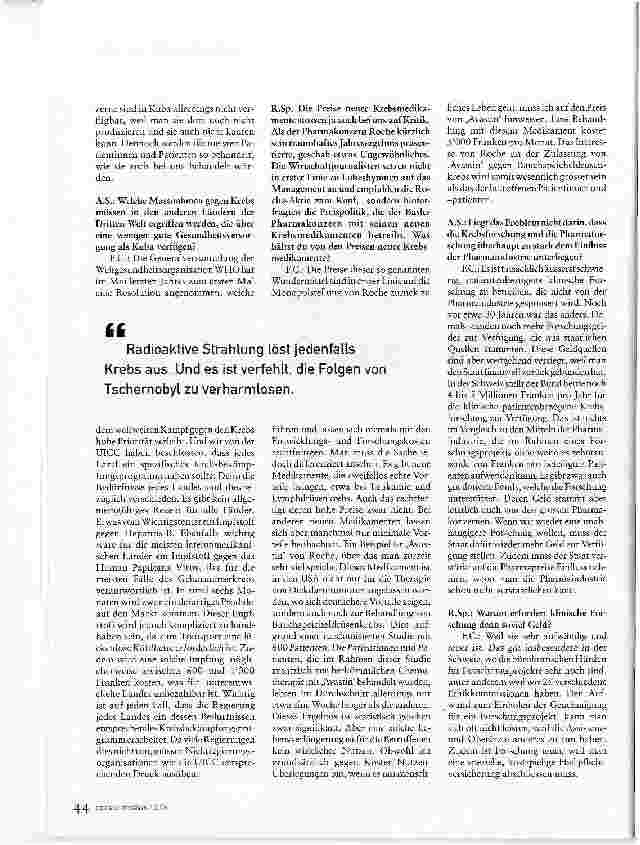 Vorschauseite 5: Wo stehen wir heute in Sachen Krebs?