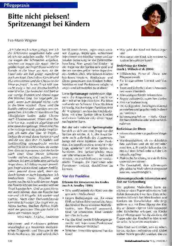 Vorschauseite 1: Bitte nicht pieksen! Spritzenangst bei Kindern