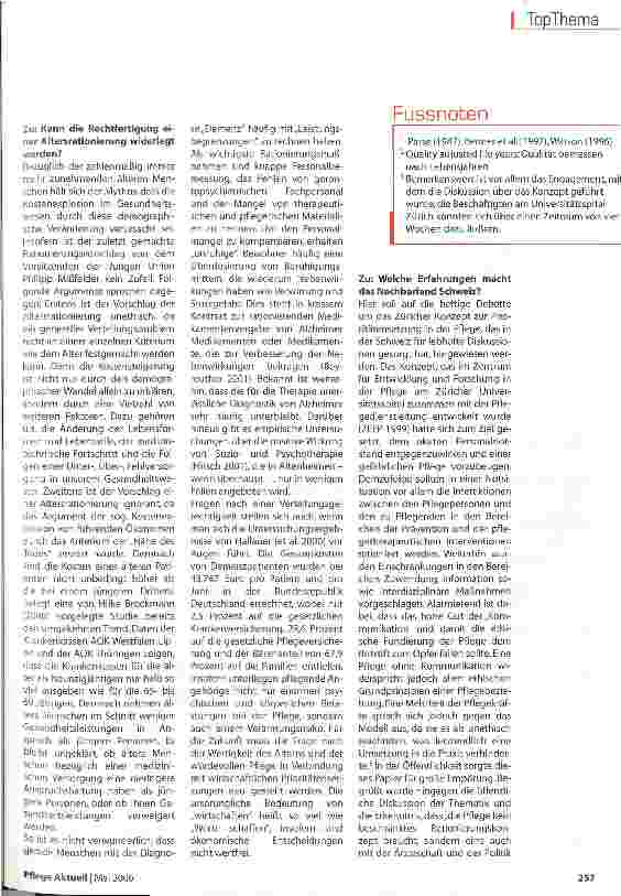Vorschauseite 4: Einsparen beim Fachpersonal Pflegedefizite bei alten Menschen