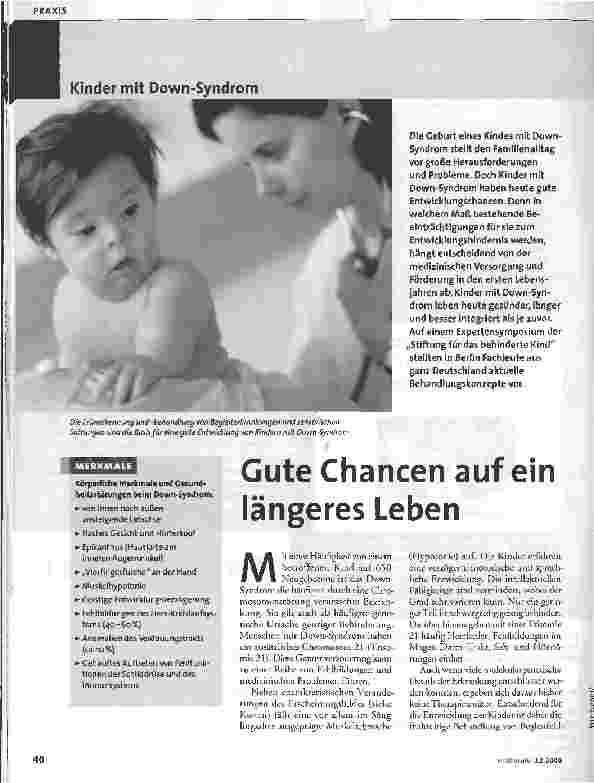 Vorschauseite 1: Gute Chancen auf ein längeres Leben