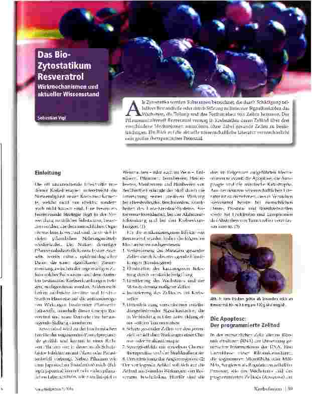Vorschauseite 1: Das Bio-Zytostatikum Reveratrol
