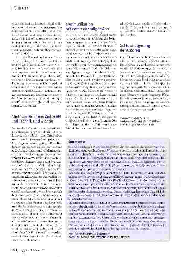 Vorschauseite 2: Antibiotikaresistenz vermeiden: Was kann die Pflege dazu beitragen?
