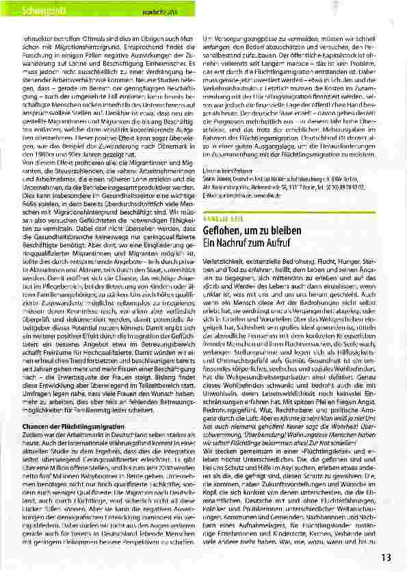 Vorschauseite 2: Ökonomische Risiken und Chancen der Flüchtlingsmigration