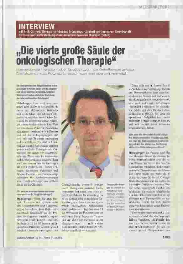 Vorschauseite 1: Die vierte groBe Säule der onkologischen Therapie