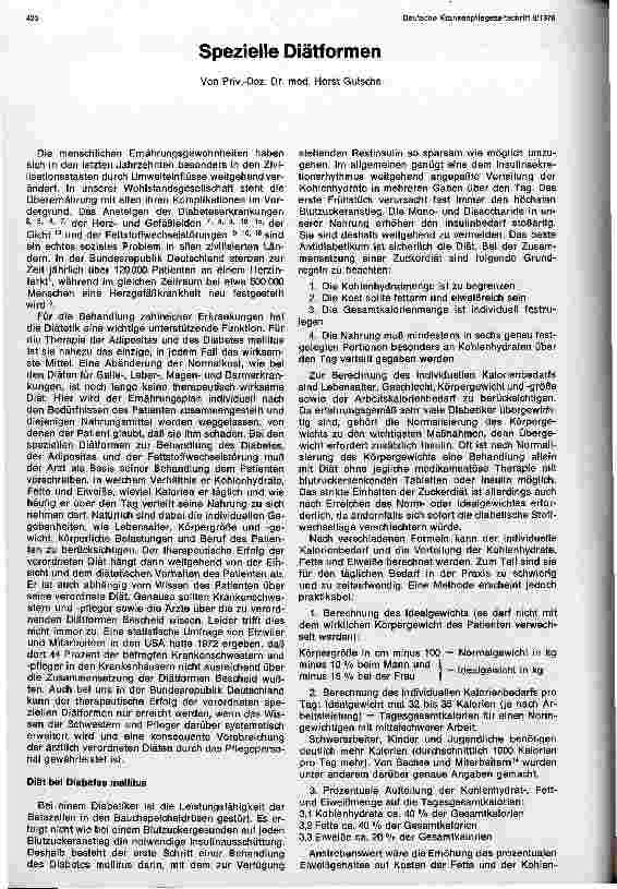 Vorschauseite 1: Spezielle Diätformen