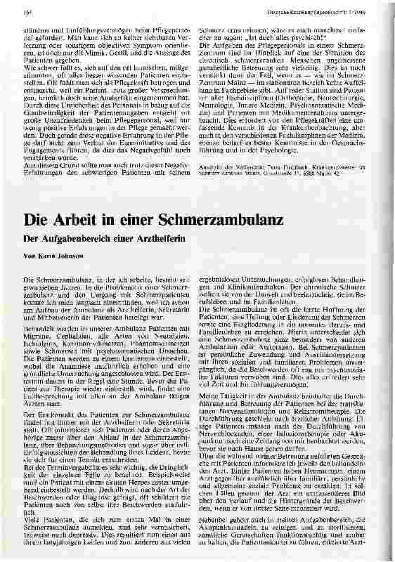 Vorschauseite 3: Der chronisch Schmerzkranke Eine Falldarstellung