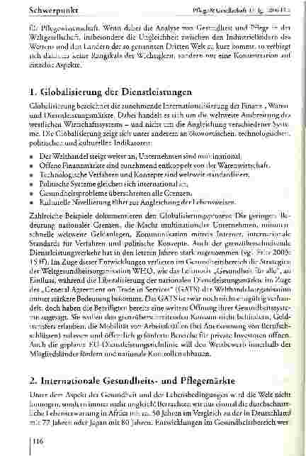 Vorschauseite 2: Pflegeperspektiven in einer globalisierten Welt