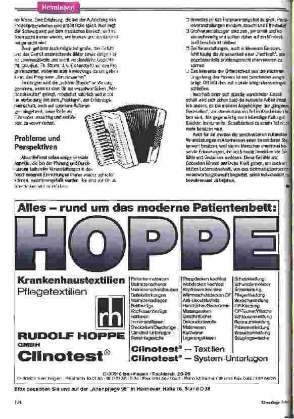 Vorschauseite 3: Die Wirkung einer schönen Stunde Kulturelle Veranstaltungen bereichern und beleben den Alltag im Heim