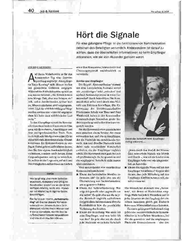 Vorschauseite 1: Hört die Signale