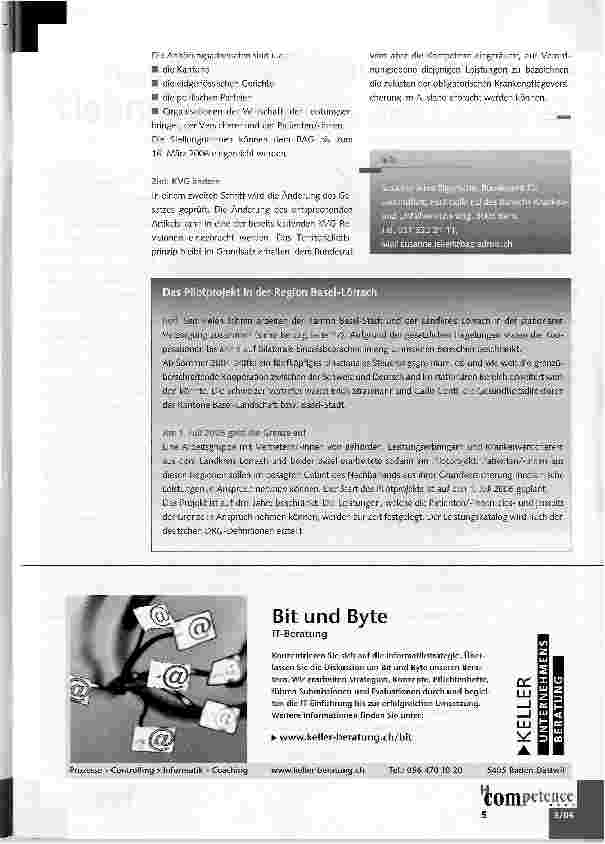 Vorschauseite 2: Neu bröckelt die Grenze auch für Grundversicherte Grundversicherte