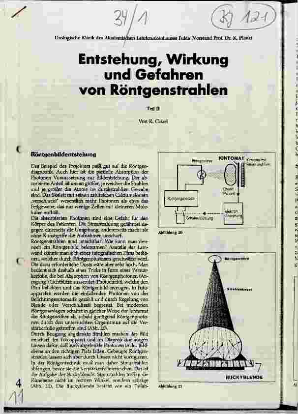 Vorschauseite 1: Entstehung, Wirkung und Gefahren von Röntgenstrahlen Teil II