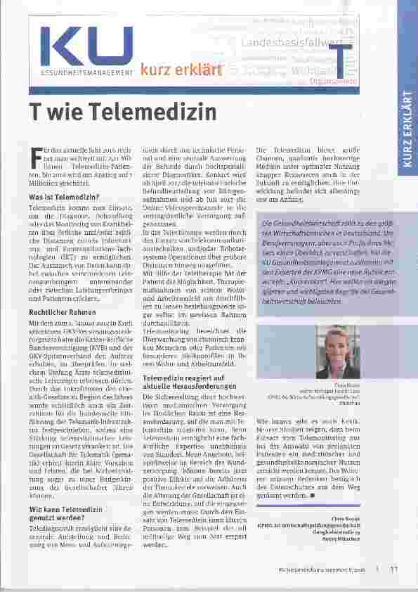 Vorschauseite 1: T wie Telemedizin