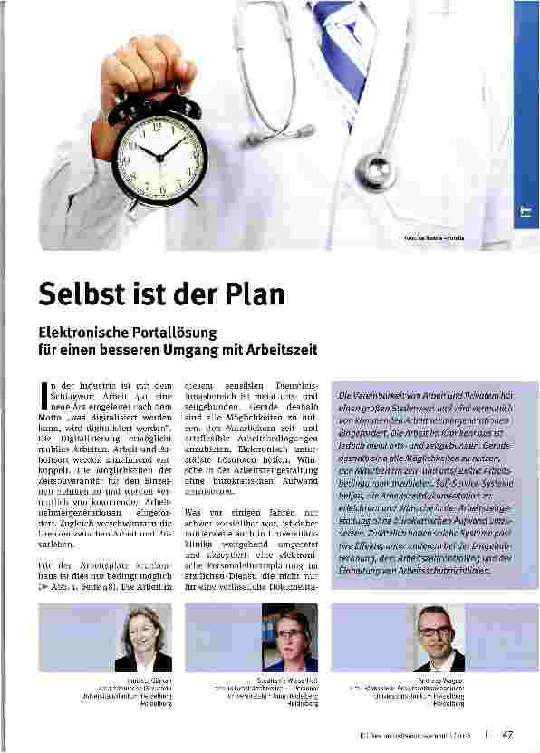 Vorschauseite 1: Selbst ist der Plan