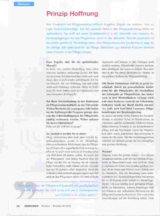 Vorschauseite 1: Prinzip Hoffnung