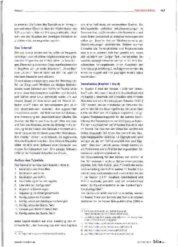Vorschauseite 3: „Auf dem Weg zur eigenen Suche -Ein Tutorial zur Inbetriebnahme einer VuFind-Demoversion