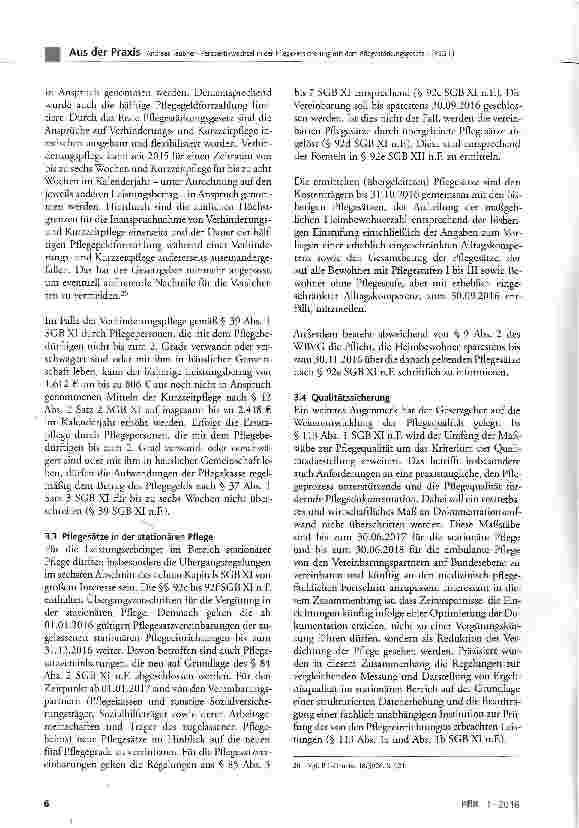 Vorschauseite 4: Perspektivwechsel in der Pflegeversicherung mit dem Pflegestärkungsgesetz II (PSG II)