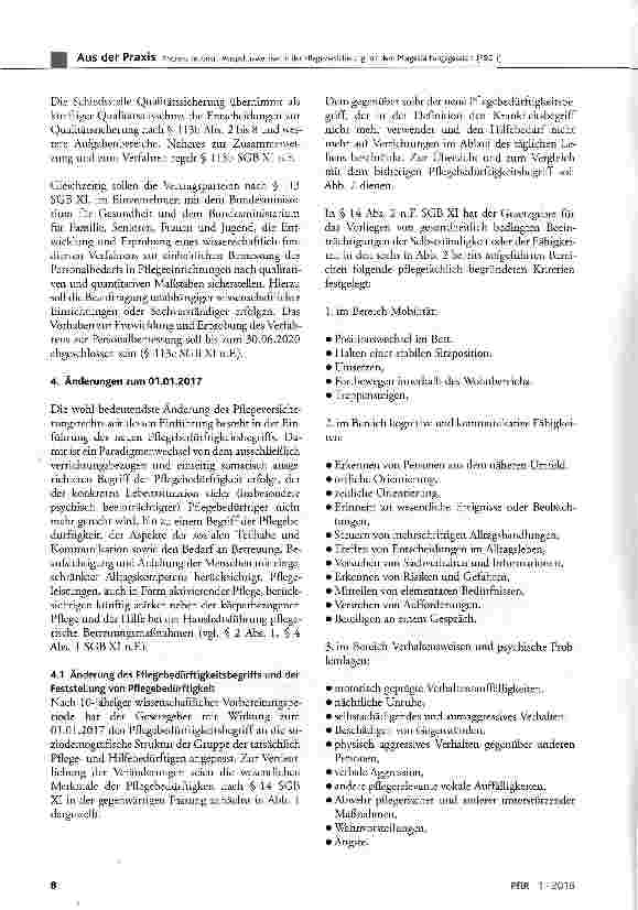Vorschauseite 6: Perspektivwechsel in der Pflegeversicherung mit dem Pflegestärkungsgesetz II (PSG II)