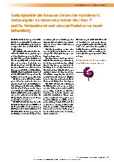 Vorschauseite 1: Stellungnahme der Initiative Chronische Wunden e.V.: Änderung der Arzneimittelrichtlinie Abschnitt P und Va, Verbandmittel und sonstige Produkte zur Wundbehandlung