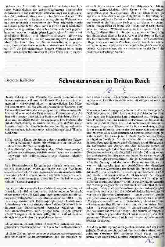 Vorschauseite 1: Schwesternwesen im Dritten Reich