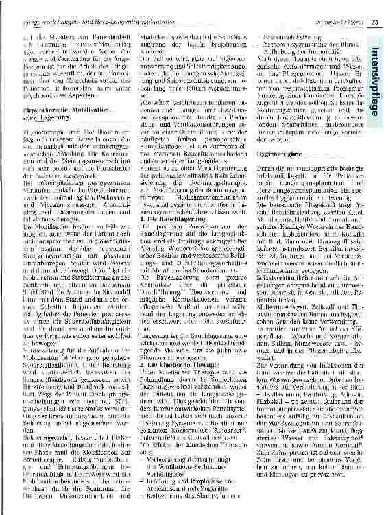Vorschauseite 4: Pflege nch Lungenund Herz-Lungentransplantation