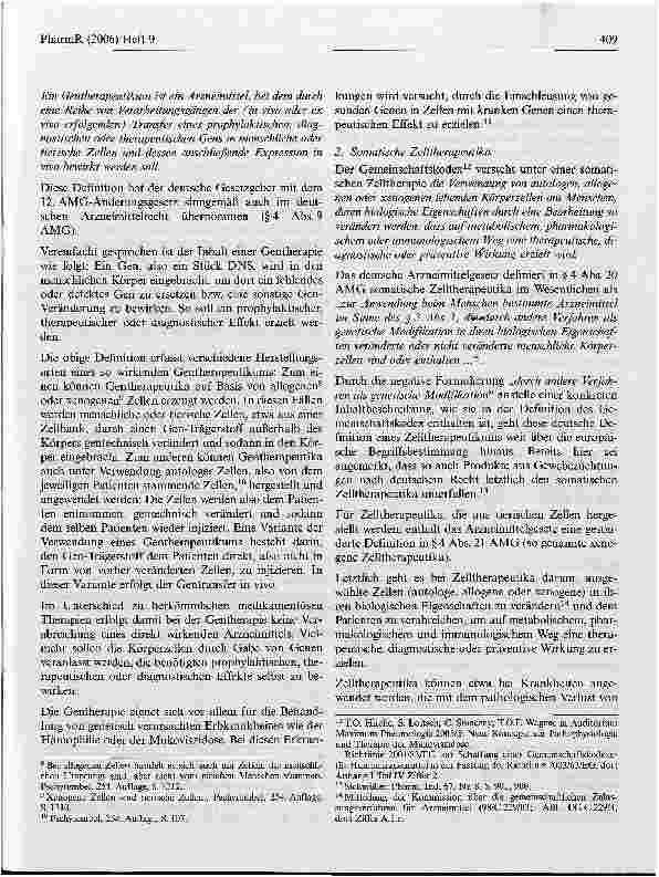Vorschauseite 2: Tissue Engineering - die Normierung eines neuen Bereichsdes Arzneimittelrechts