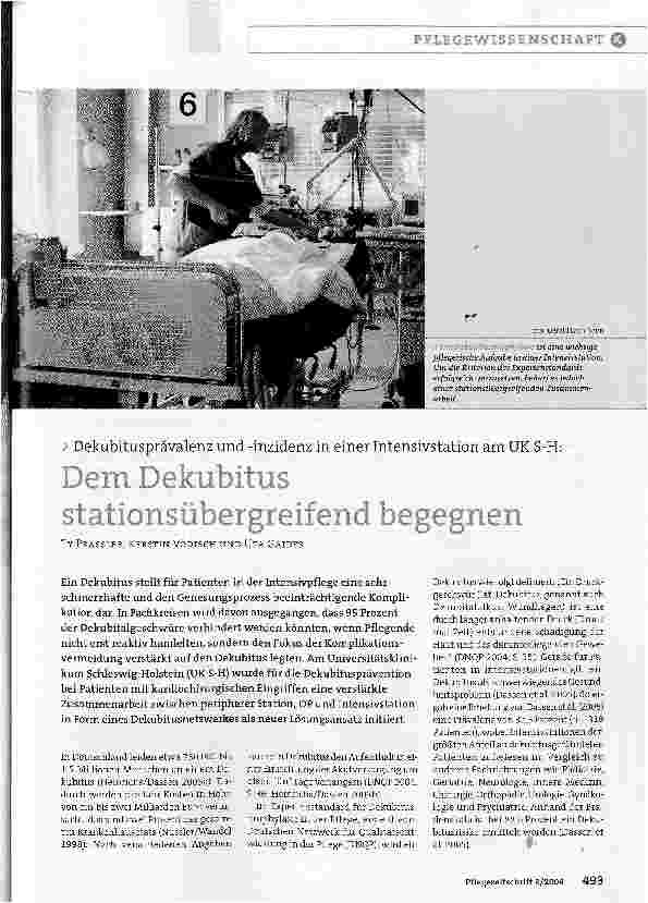 Vorschauseite 1: Dem Dekubitus stationsübergreifend begegnen
