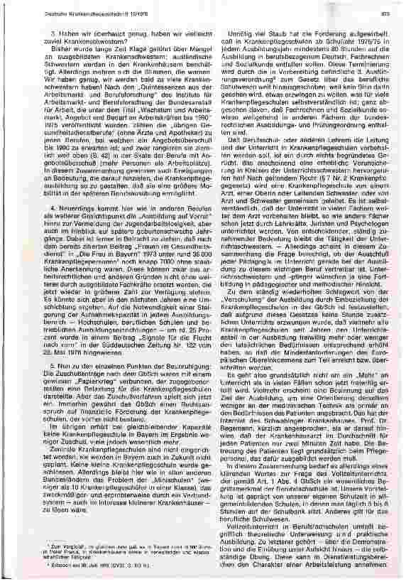 Vorschauseite 4: Gegenwärtige Situation in der Krankenpflegeausbildung