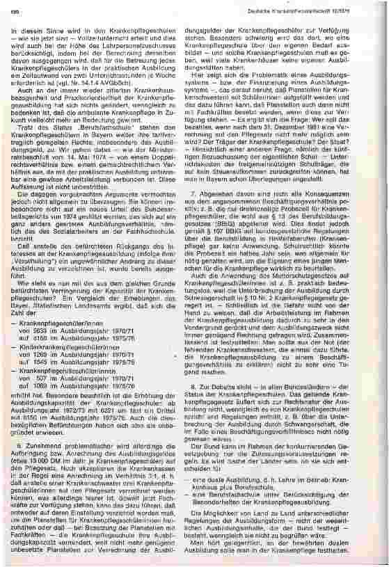 Vorschauseite 5: Gegenwärtige Situation in der Krankenpflegeausbildung