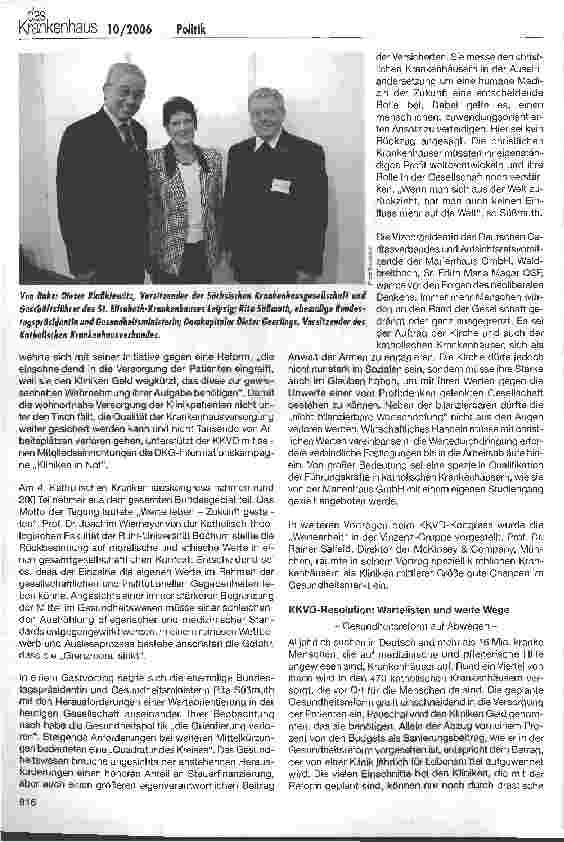 Vorschauseite 2: Krankenhäuser sind nicht die Melkkuh zur Sanierung der GKV
