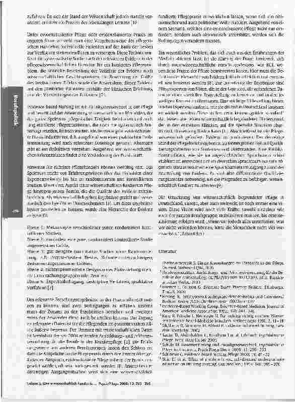 Vorschauseite 2: Eine wissenschaftlich fundierte Pflegepraxis illusorisch oder zu realisieren?