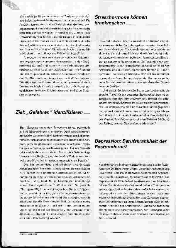 Vorschauseite 2: Performance und Neurobiologie - Wie die Leistungsweichen im Gehirn gestellt werden