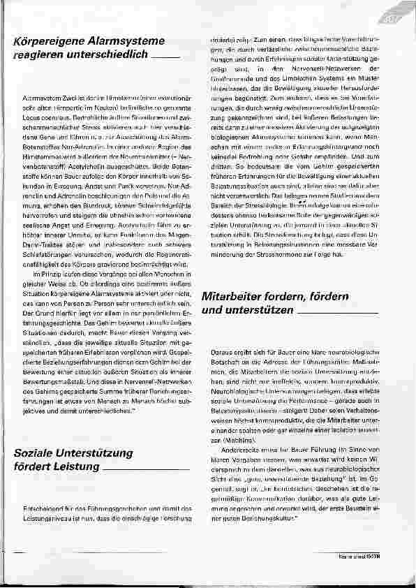 Vorschauseite 3: Performance und Neurobiologie - Wie die Leistungsweichen im Gehirn gestellt werden
