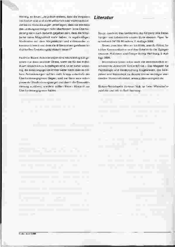Vorschauseite 4: Performance und Neurobiologie - Wie die Leistungsweichen im Gehirn gestellt werden