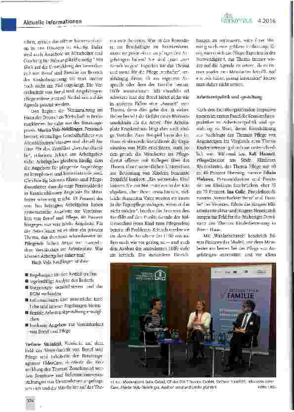 Vorschauseite 2: Pflege von Angehörigen ein Tabu am Arbeitsplatz?