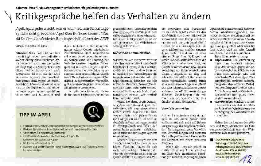 Vorschauseite 1: Kritikgespräche helfen das Verhalten zu ändern