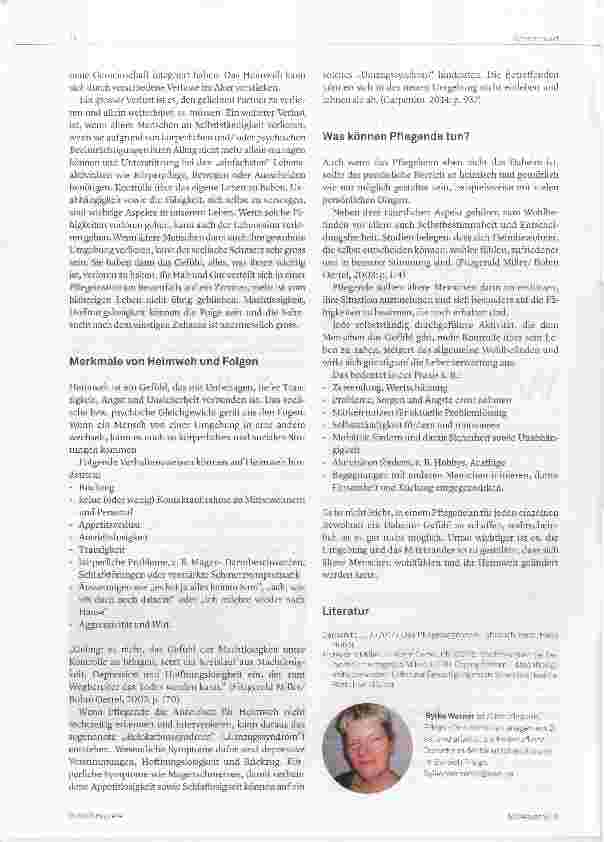 Vorschauseite 2: Sehnsucht nach den eigenen vier Wänden Heimweh im Pflegeheim