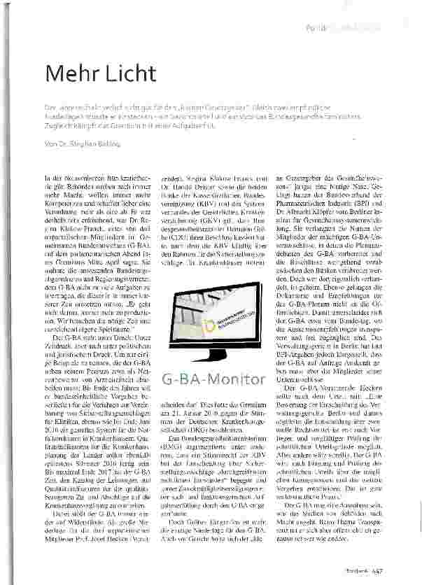 Vorschauseite 1: Mehr Licht