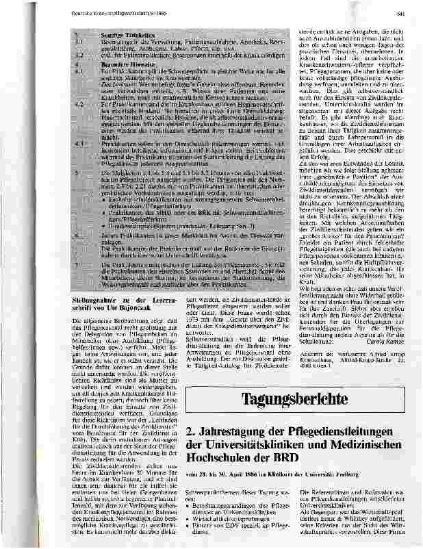 Vorschauseite 2: Einsatz von Zivildienstleitenden im Pflegebereich des Krankenhauses