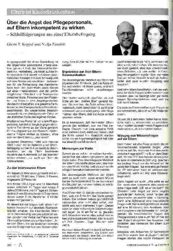 Vorschauseite 1: Über die Angst des Pflegepersonals, auf Eltern inkompetent zu wirken