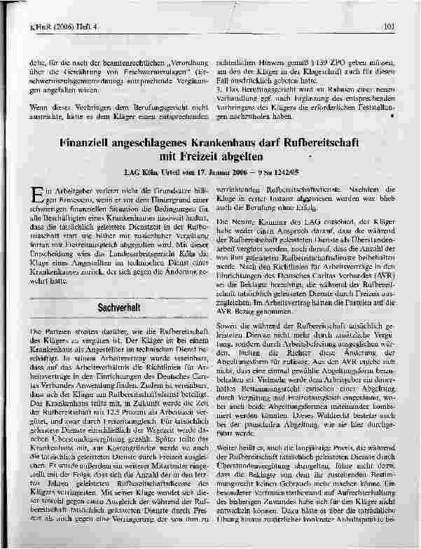 Vorschauseite 6: Zum Umfang der Risikoaufklärung bei fremdnützigen Blutspenden