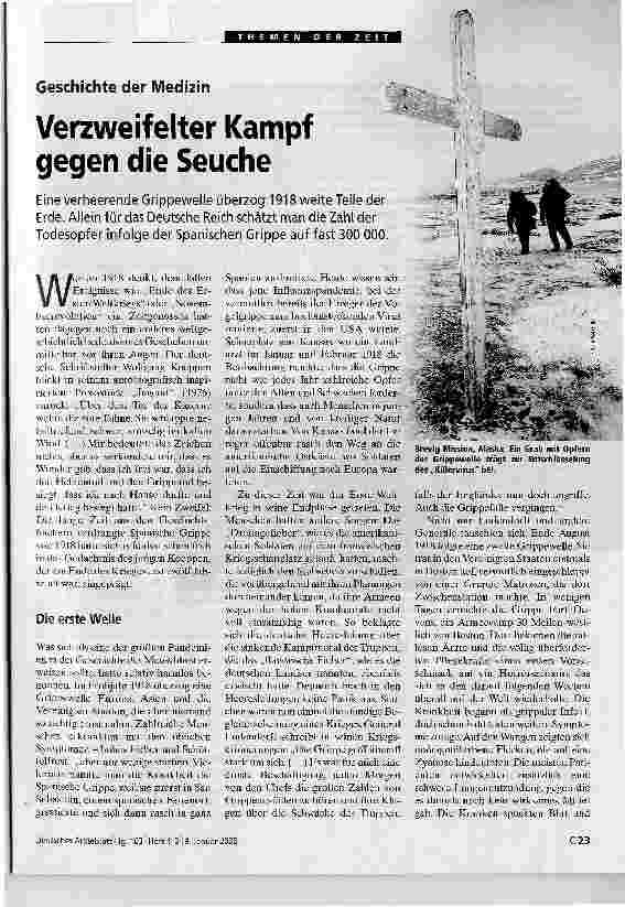 Vorschauseite 1: Verzweifelter Kampf gegen die Seuche