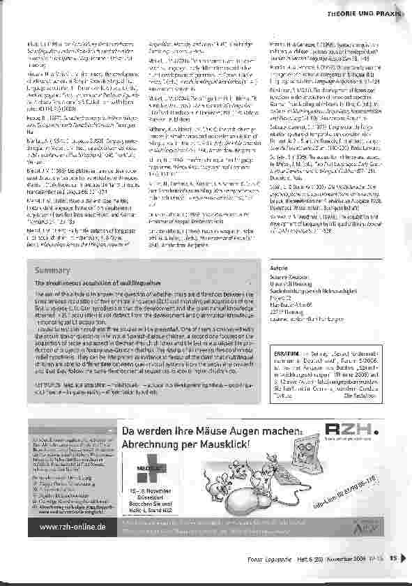 Vorschauseite 4: Der simultane Erwerb von Mehrsprachigkeit