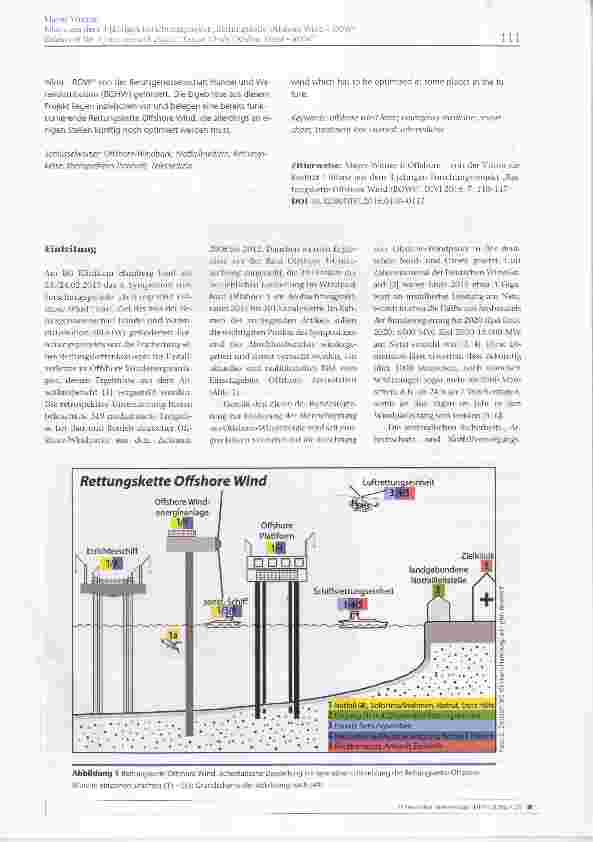 Vorschauseite 2: Offshore von der Vision zur Realität: Bilanz aus dem 3-jährigen Forschungsprojekt „Rettungskette Offshore Wind - ROW