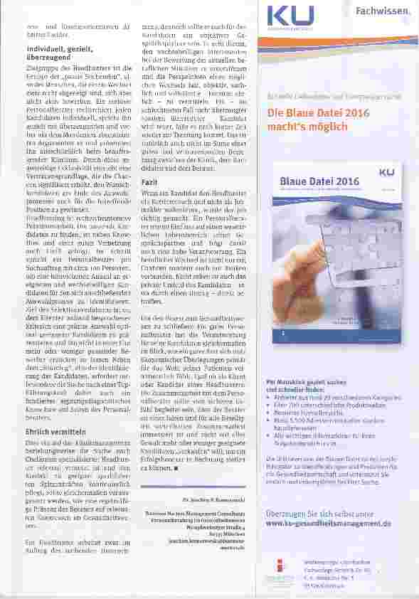 Vorschauseite 3: Spitzenkräfte für Kliniken nur auf Rezept!