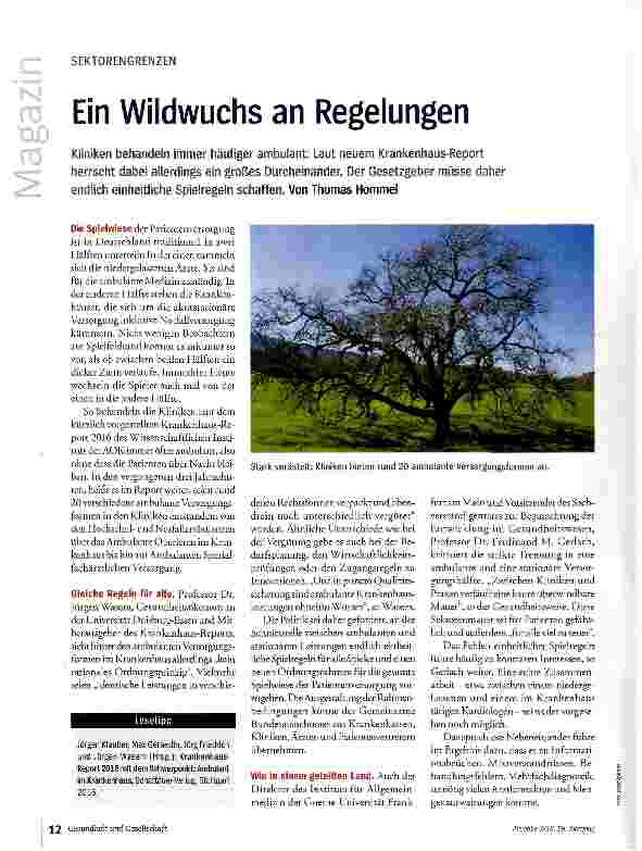 Vorschauseite 1: Ein Wildwuchs an Regelungen