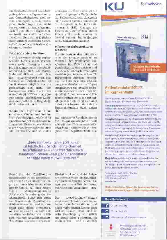 Vorschauseite 2: Sicher vernetzt E-Health-Gesetz macht ein gesundes Berechtigungsmanagement nötig