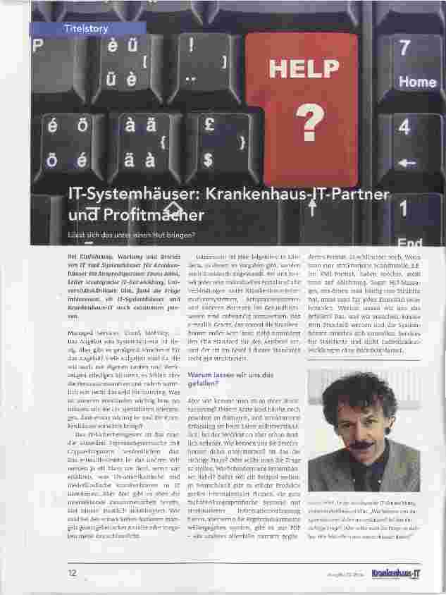 Vorschauseite 1: IT-Systemhäuser: Krankenhaus-IT-Partner und Profitmacher