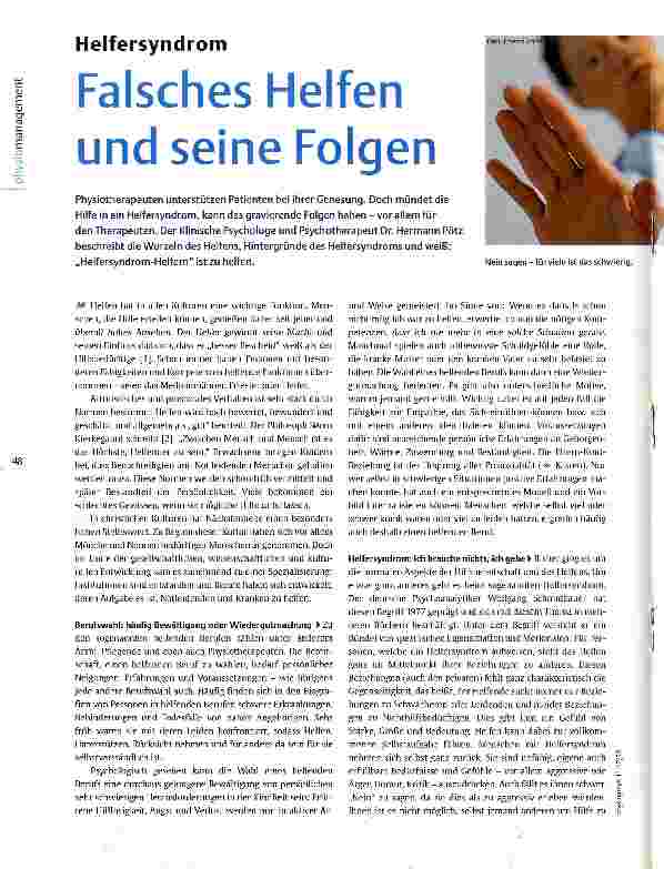 Vorschauseite 1: Falsches Helfen und seine FolgenHelfersyndrom