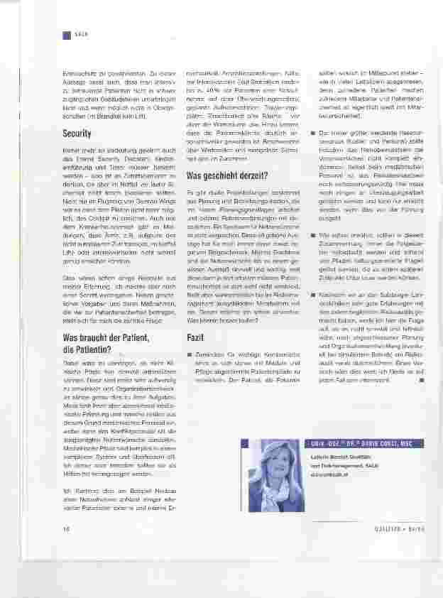 Vorschauseite 3: Fundierte Sicherheit: Patientensicherheit bei Planung und Bau