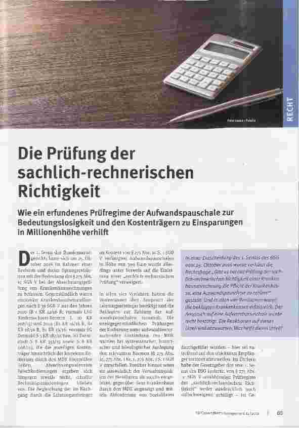 Vorschauseite 1: Die Prüfung der sachlich-rechnerischen Richtigkeit